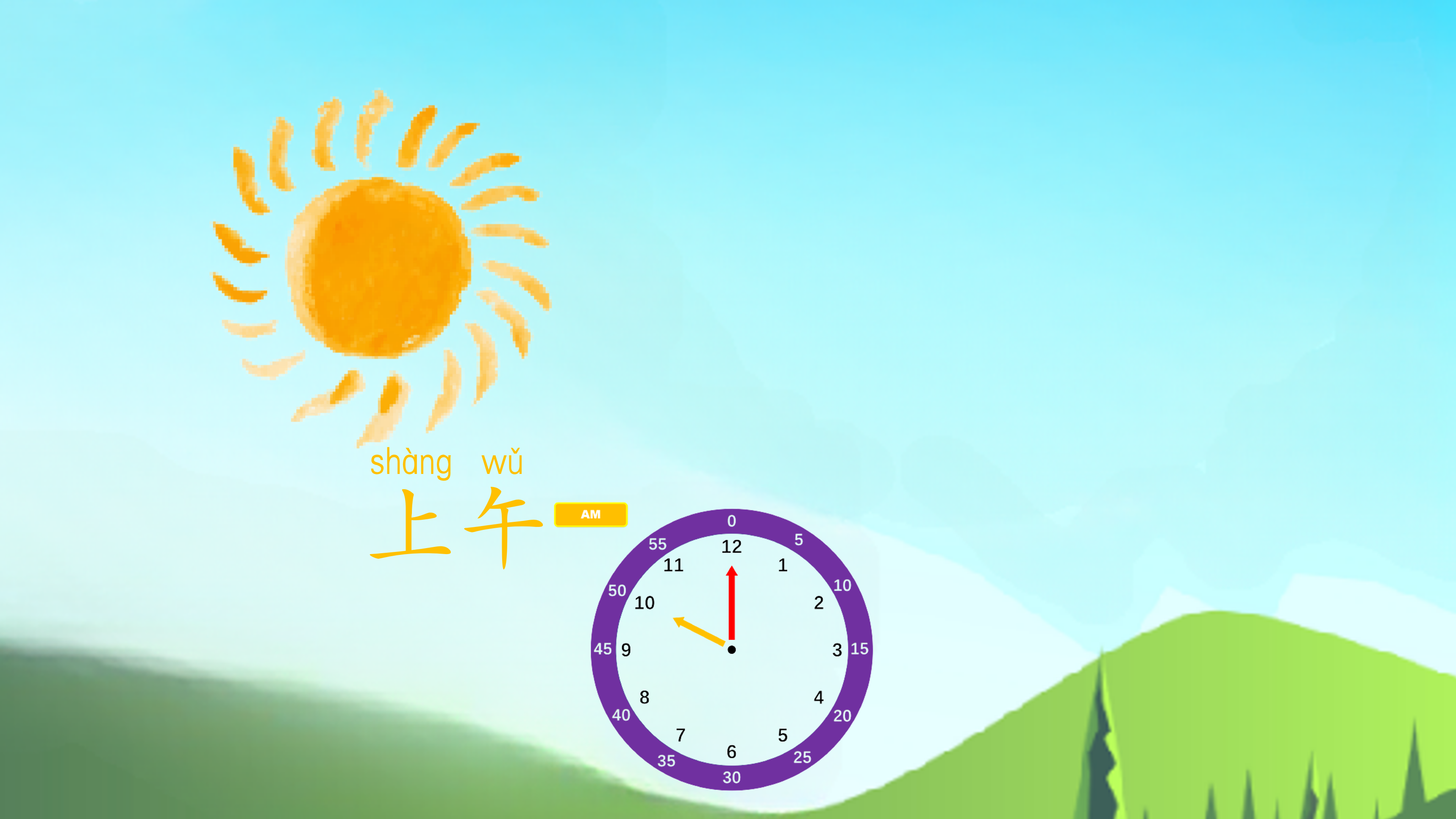 原创早中午晚动图展示课件 - 学中文